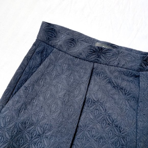 New Zara jacquard floral textured pleated high rise volume a-line midi skirt - Picture 9 of 15